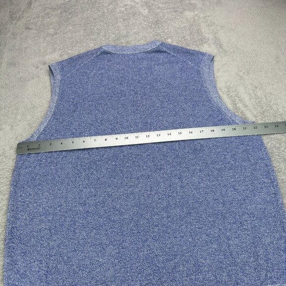 Brooks Brothers Sweater Vest Men Large Performance Blue Golf V Neck Sleeveless - Picture 5 of 9